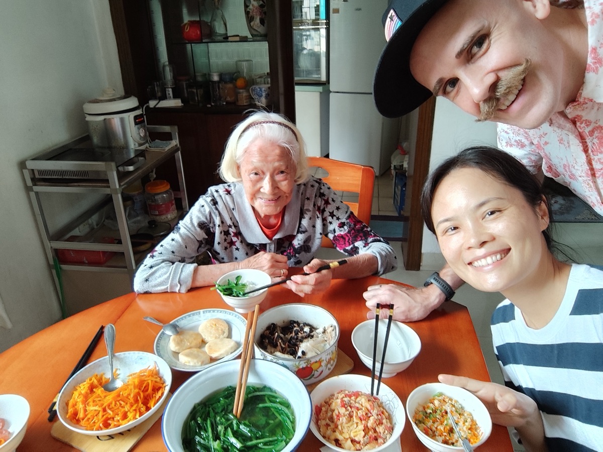 Interviewing the last remaining grandparent over lunch for the biography we wrote for her.